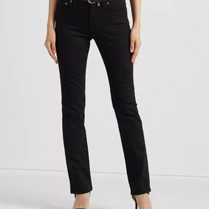 Ralph Lauren Black Mid-Rise Straight Leg Jeans Size 4